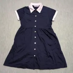 Mikihouse 半袖ワンピース 120cm ネイビー