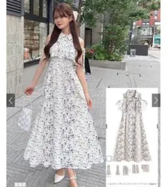 ショルダーリボンフリルフレアシャツワンピース[tg861]