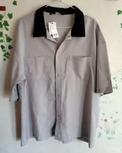 LAKOLE グレー 半袖ワークシャツ L