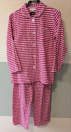 my makura 眠り衣 パジャマ上下 綿100% S 赤 チェック