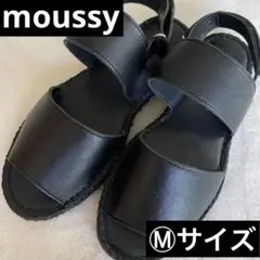 美品⭐️ moussy サンダル　レザー　エスパドリーユ Ⓜ︎サイズ