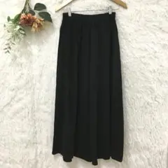 ★poket★ポケット ガウチョパンツ【F】フレアパンツ ウエストゴム 古着