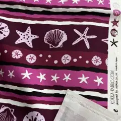 生地　貝殻　パープル