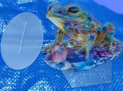 フラット　2D アクリル カエル 置物