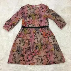 美品 ポールスミス 　花柄ワンピース サイズ40　ボタニカル　ピンク 日本製