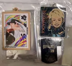 オリックスバファローズ　山岡泰輔　かるたキーホルダー