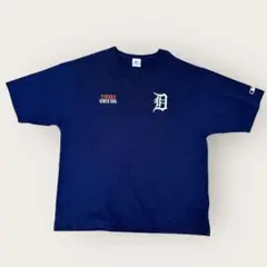 【美品】MLB デトロイト タイガース Tシャツ ネイビー 虎