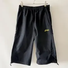 asics アシックス ハーフパンツ ロゴ ドロスト ブラック