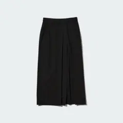 UNIQLO サイドプリーツナロースカート ブラック M
