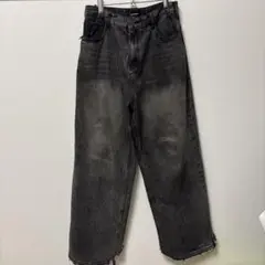 裾ダメージワイドシルエットデニムパンツ MASONPRINCE メゾンプリンス