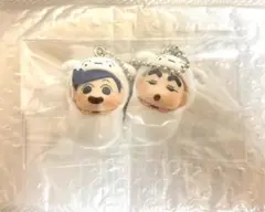 クレヨンしんちゃん おくるみBaby キーホルダー　白　2点セット