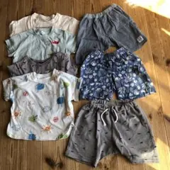 夏 男の子 半袖4枚 80-95 半ズボン3枚 95-100 まとめ売り