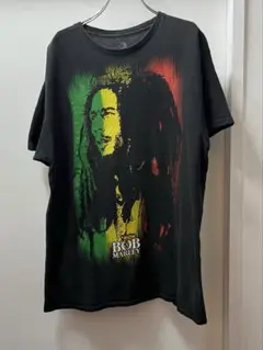 2000s vintage ボブマーリー　ラスタカラープリントTシャツ　L 古着