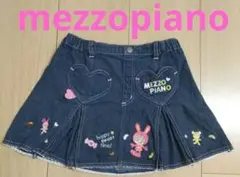 【平成レトロ】MEZZOPIANOデニムプリーツスカート(100㌢)ベリエちゃん