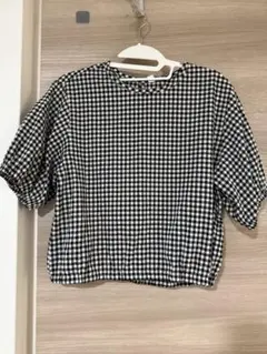 UNIQLO シアサッカーブラウス/ギンガム/半袖
