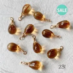 231 チェコドロップビーズ タイガー　sale!!!