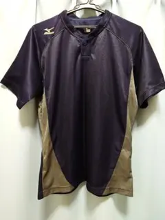 Mizuno グローバルエリート半袖 ユニフォーム Lサイズ ネイビー/グレー