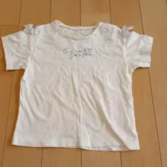 レースアップホワイトTシャツ