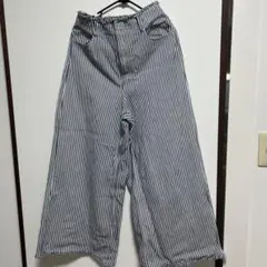 デニム　ワイドパンツ