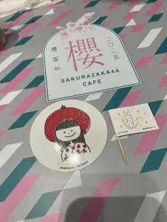 遠藤理子 とまとコースター＆向井純葉お子様ランチ旗 櫻坂46カフェ