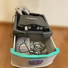 ニンテンドー64本体 収納　アダプター コントローラー　ケーブル　ソフト　セット