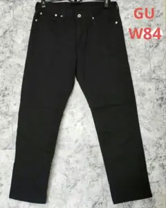 GU ストレッチスリムフィトチノメンズ 黒 321-314437 32