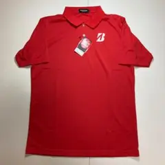 【未使用タグ付き】ブリヂストン　ゴルフ　ポロシャツ　LLサイズ（XL）　赤