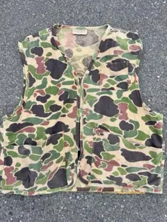 70s SAF-BAK 迷彩ベスト　カモ柄