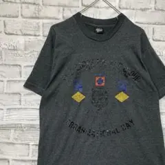 USA製90sヴィンテージTシャツ！シングルステッチ　グレー半袖古着　L20