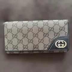 GUCCI GGパターン 長財布 ベージュ/ブラック