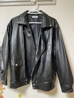 黒ブラック ライダース だぼっと 合わせやすい 軽い