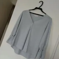 KUMIKYOKU ストライプ Vネック シャツ М