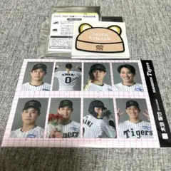 阪神タイガース 木浪聖也 証明写真風 トラ耳刺繍 ワッペン ステッカー