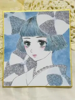 朝顔の夢　手描き原画　一点物　アナログイラスト　水彩
