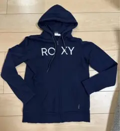 【ROXY】 ジップ パーカー ネイビー L