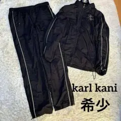 カールカナイ　タグ付き未使用　トラックジャケット　セットアップ　ブラック　上下M カールカナイ タグ付き未使用 トラックジャケット セットアップ