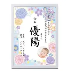 写真入り 命名書