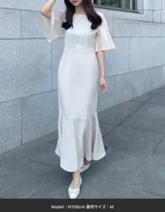 シアースリーブマーメイドワンピース