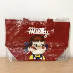不二家 ペコちゃん ミルキー　ランチ舟形バッグ トートバッグ ランチバッグ