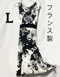 フランス製☆ ペイント風フレアワンピース　レディース