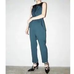 【クリーニング済】MURUA(ムルーア)オールインワンドレス/グリーン　1(S)