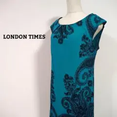 【LONDON TIMES】ロンドンタイムス　ワンピース　柄　ひざ丈　大人可愛