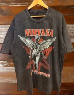 Lサイズ 送料無料 ヴィンテージ加工 バンドTシャツ ニルヴァーナ