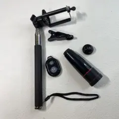 自撮り棒 リモコン　スマホ用レンズ