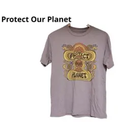 一点もの【Protect Our Planet】 Tシャツ 薄紫色