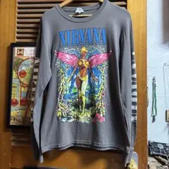 NIRVANA グラフィックプリント 長袖カットソー XL