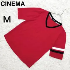 シネマ＊Vネック 半袖 Tシャツ カジュアル メンズ Ｍ