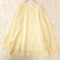 ma coleur マクルール ダブルクロス ジョーゼットプルオーバー 36
