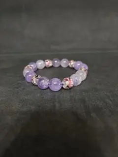 アメジスト・クリスタル ブレスレット 約15cm