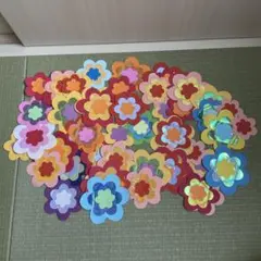 ハンドメイド　花飾り　66個